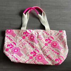 Kate Spade Canvas 20th Anniversary 20 Things We Love Tote Bag Pink Beige